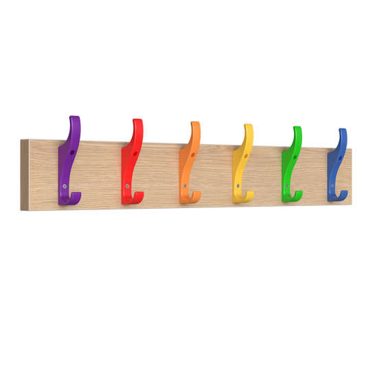 PerfectFit Coat Racks (Toughook Standard Hook) – Oak Finish