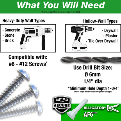 TOGGLER ALLIGATOR® Anchors Pack (100ct)