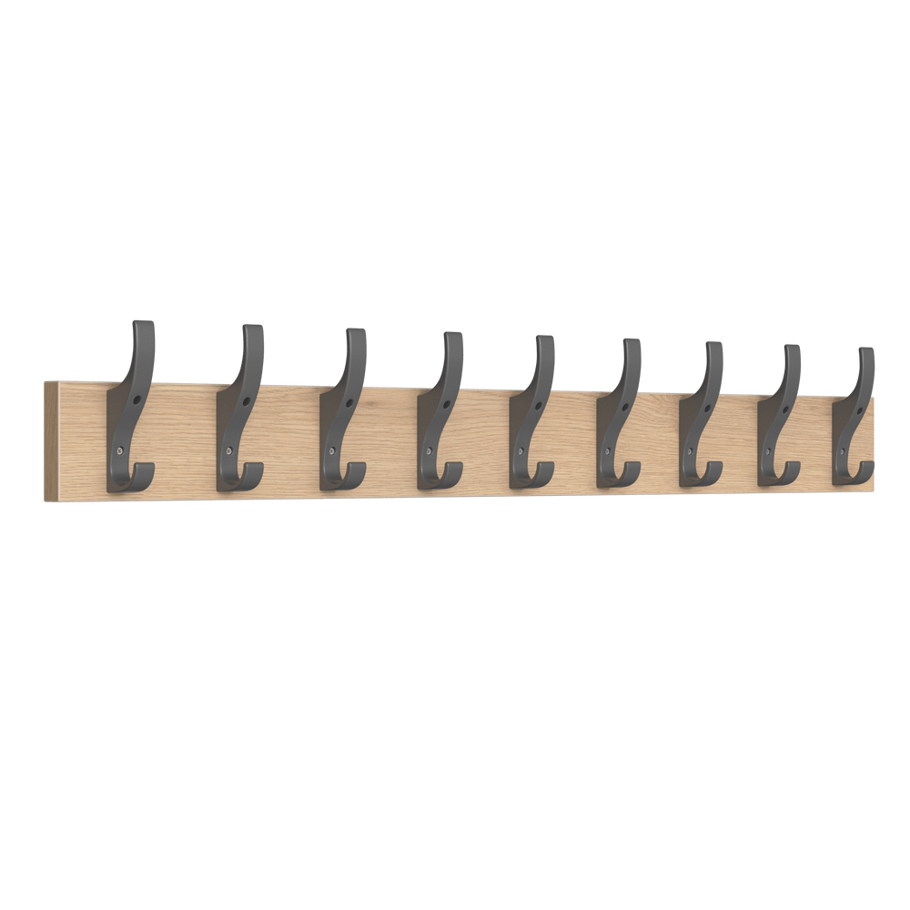 PerfectFit Coat Rail (Toughook XL) – Oak Finish